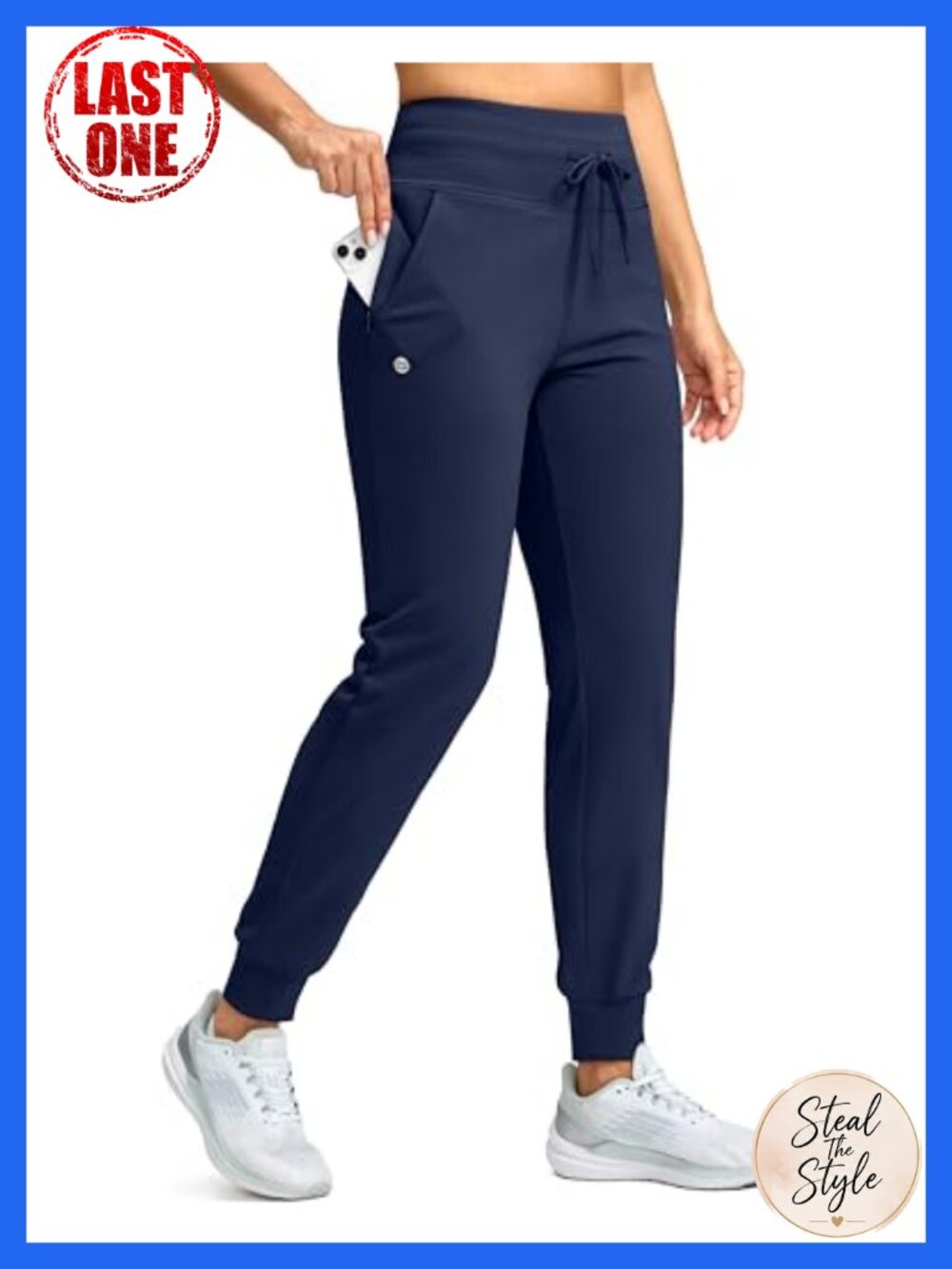 Fleece Lined Thermal Joggers High Waist Tummy Control Winter Pants